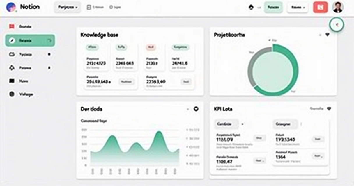 Exemplo de tela de template simples de Notion para PME 