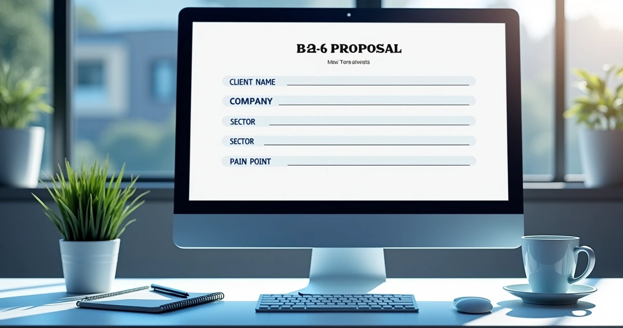 Exemplo de template base de proposta comercial com campos editáveis 