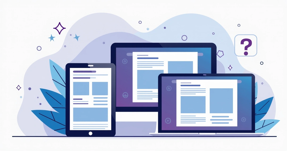 Layout de site sendo exibido em celular, tablet e computador 