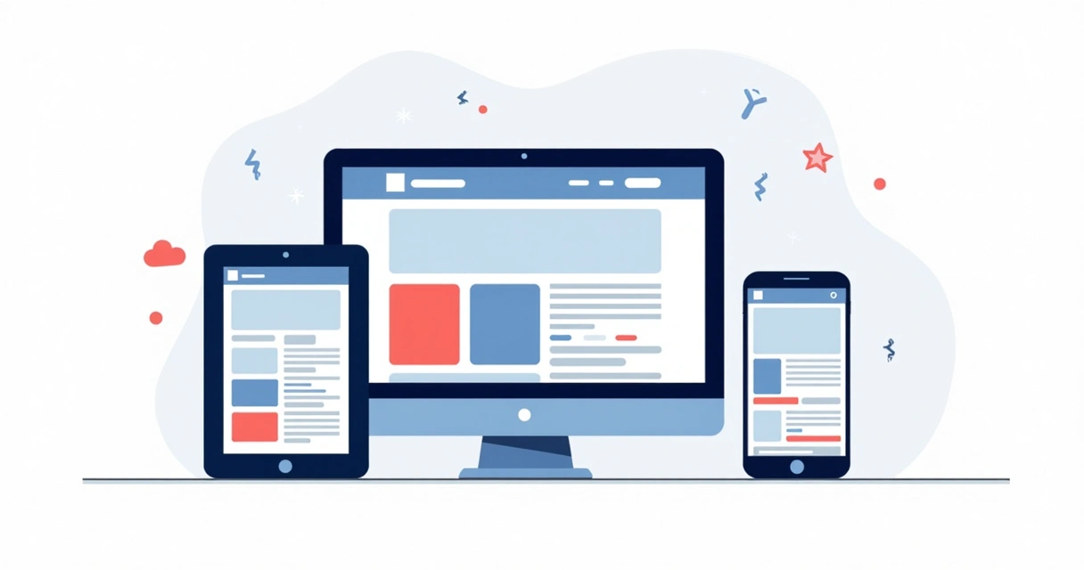 Tela de computador, tablet e celular mostrando o mesmo site adaptado aos diferentes tamanhos de tela 