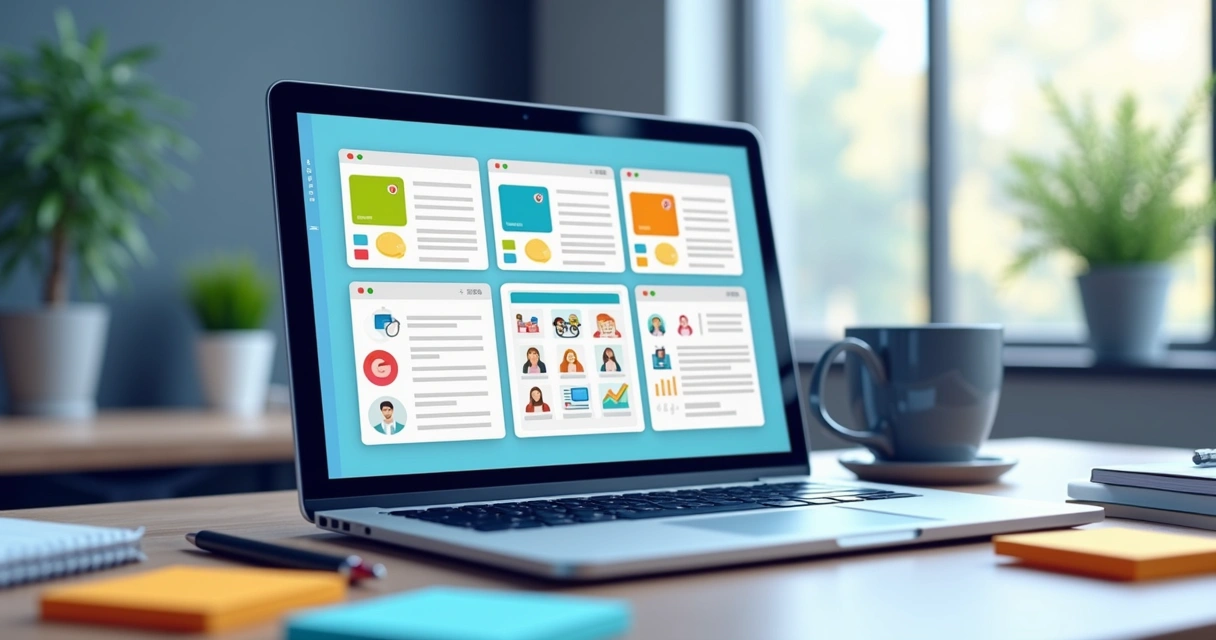 Templates digitais de prompts em checklist na tela de tablet
