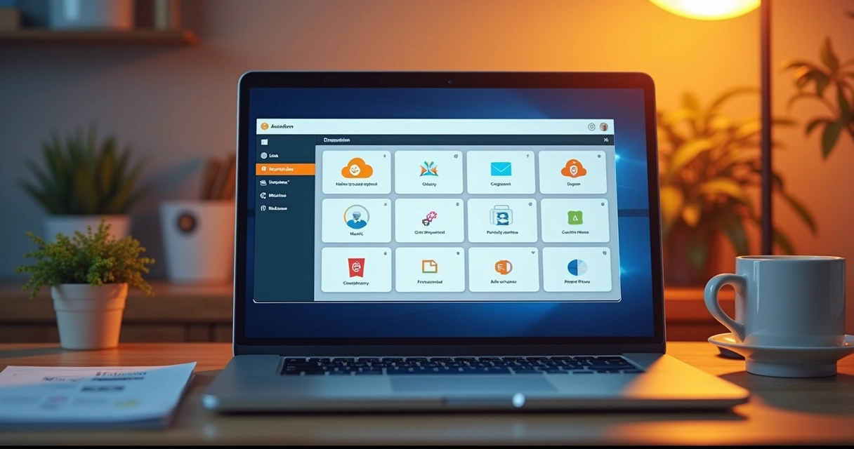 Representação de templates SaaS prontos para uso. 