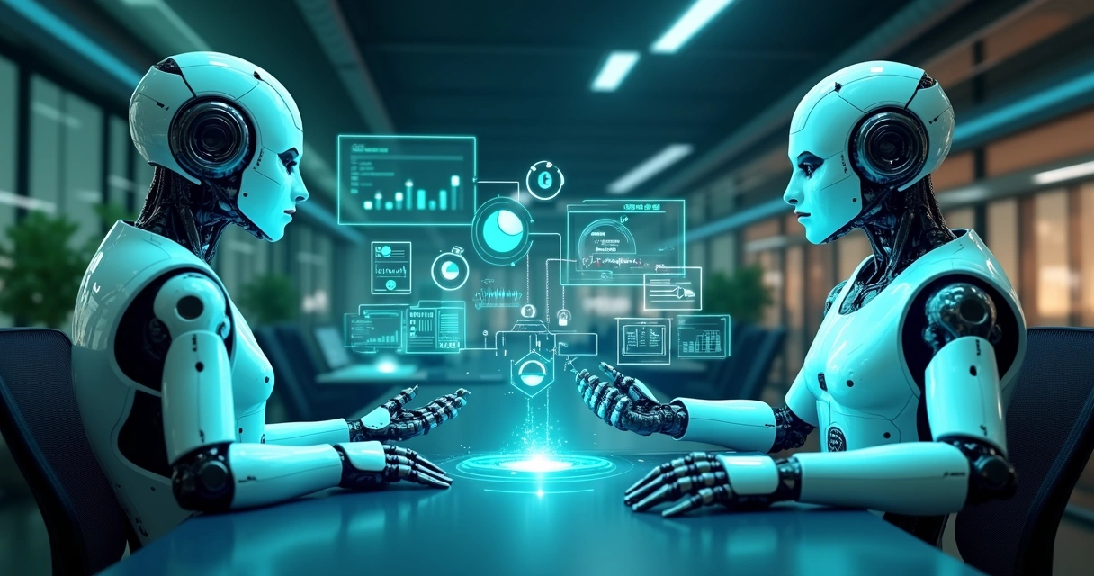 Fluxo de automação WhatsApp futuro com IA e robôs integrados 