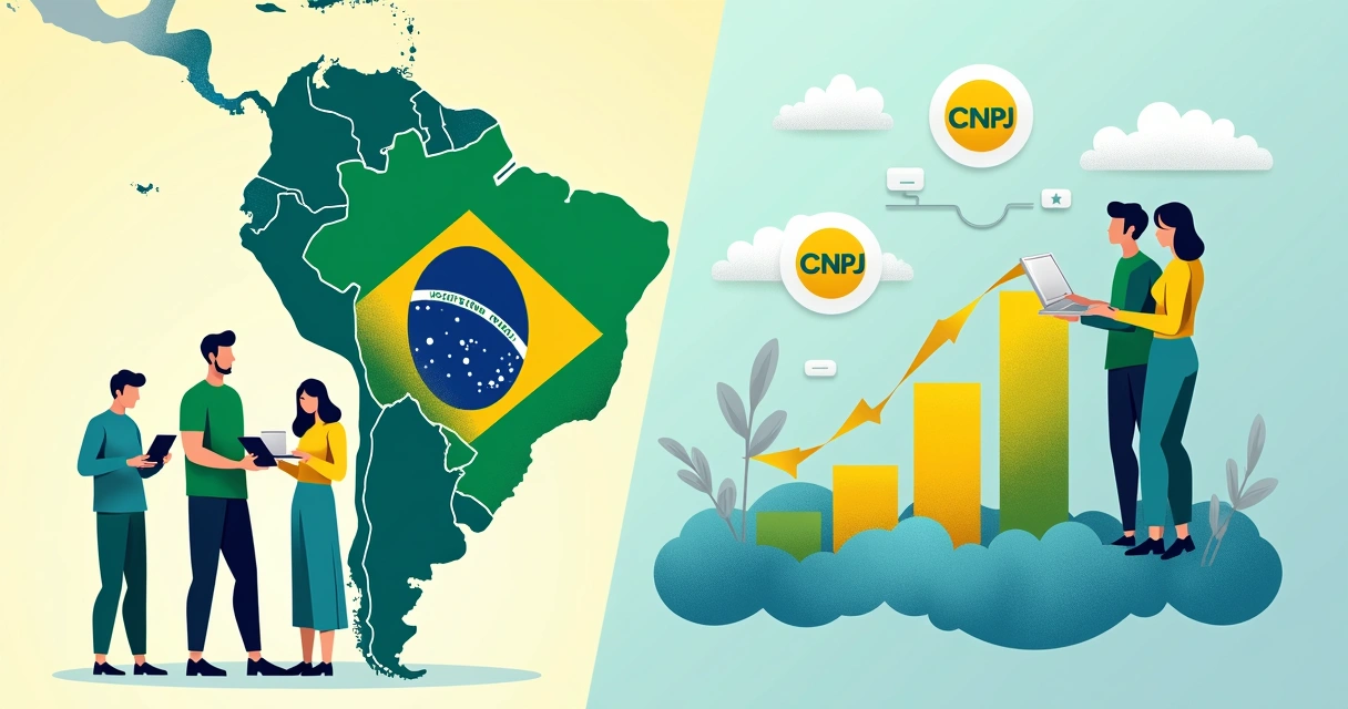 Ilustração de tendências e desafios das vendas remotas no Brasil 