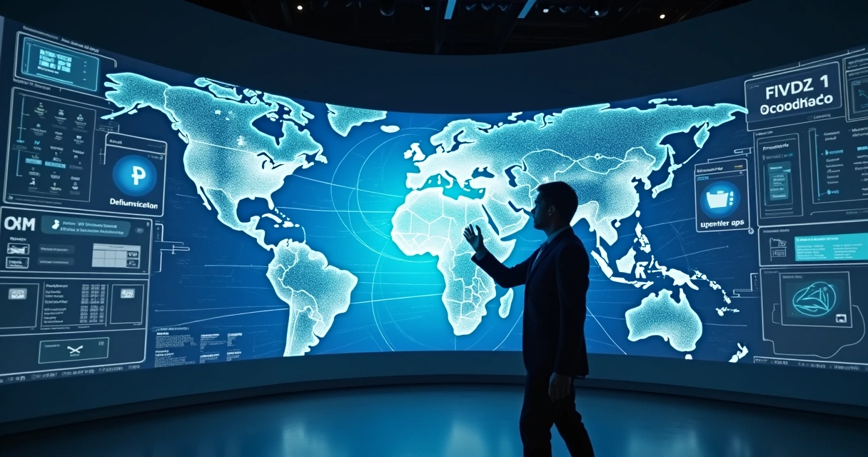 Representação de tendências de negócios digitais em 2024 