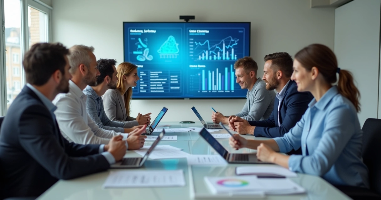 Sala de reunião discutindo tendências digitais para clínicas odontológicas