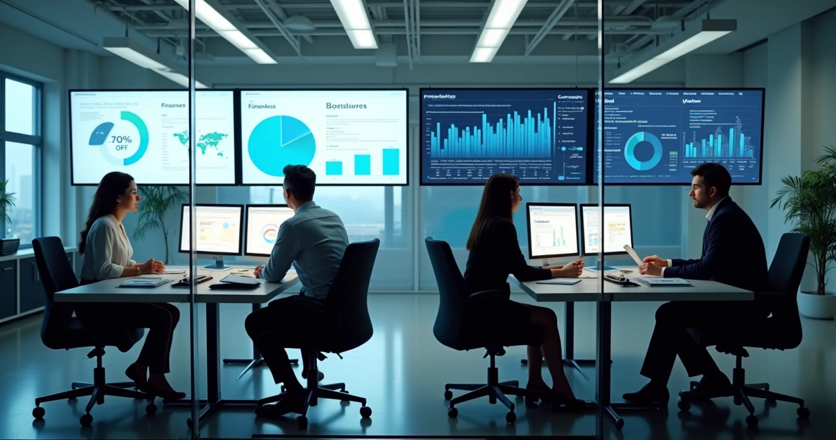 Dois times lidando com processos financeiros em escritórios distintos 