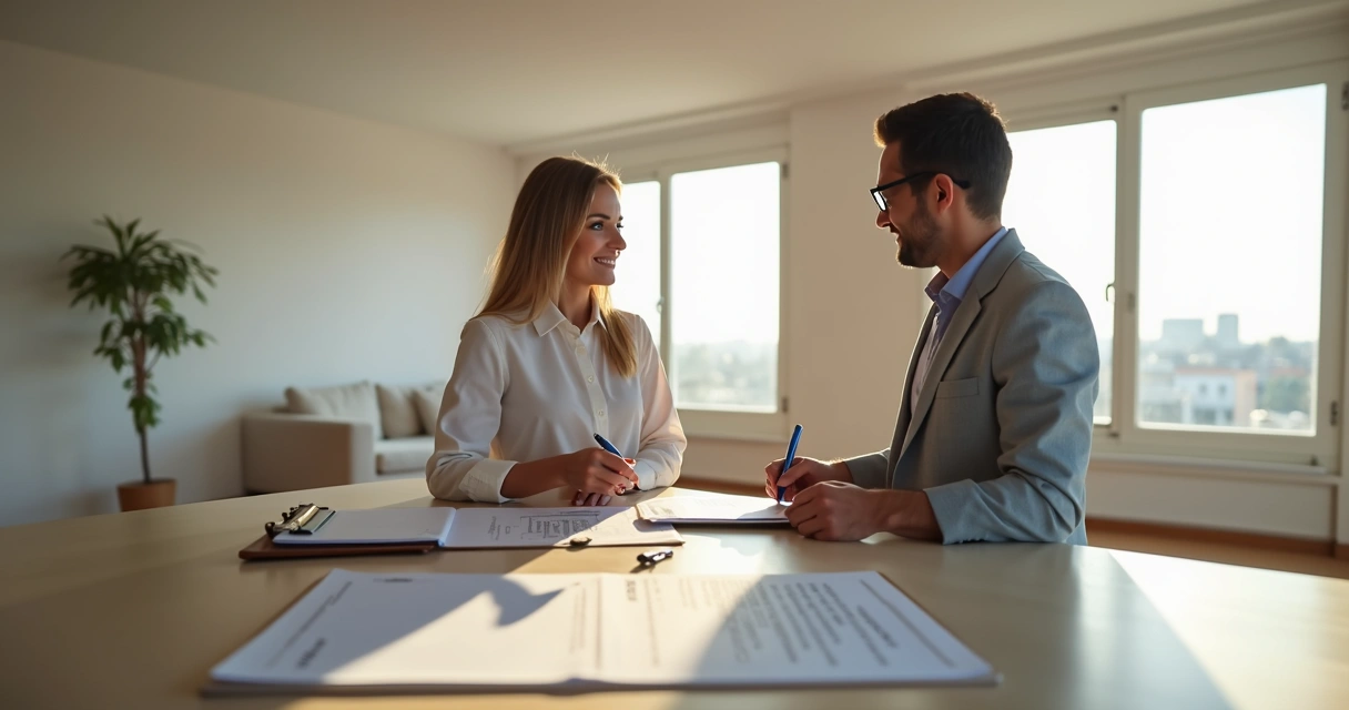 Assinatura de termo de vistoria em imóvel vazio 