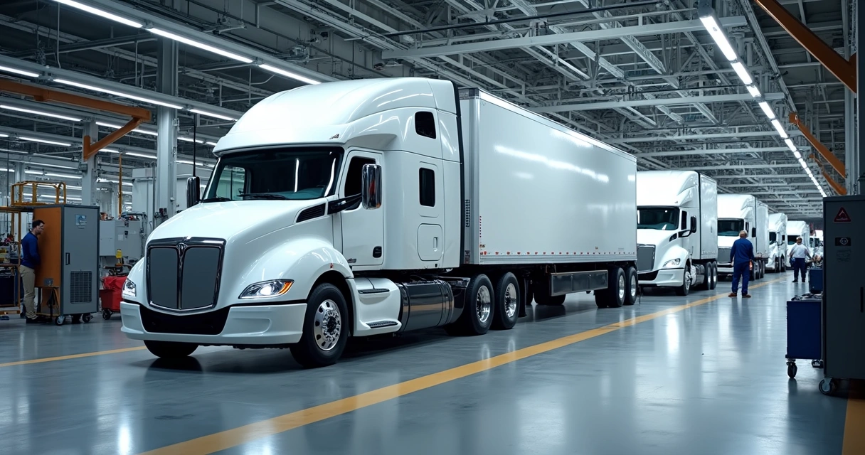 Tesla Semi em linha de montagem