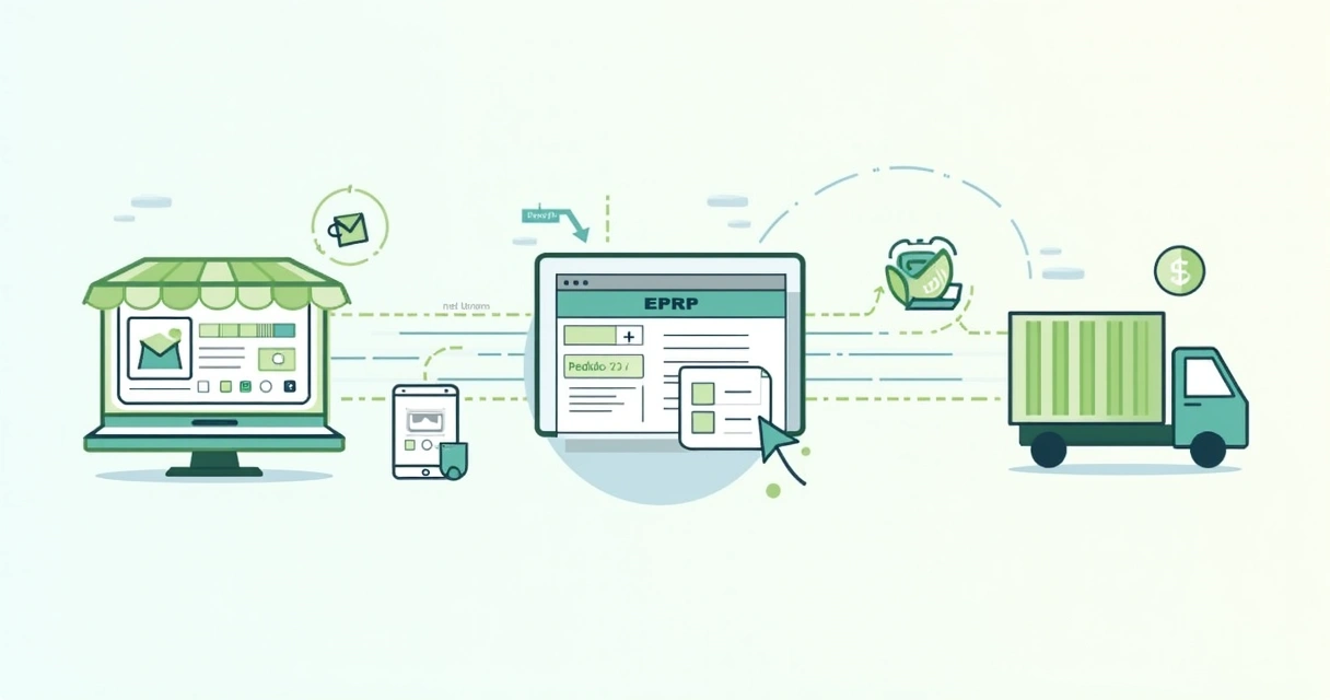 Fluxo de integrações entre checkout, ERP, e-mail e logística 