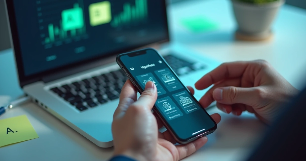 Comparação de duas telas de app low-code em teste A/B 