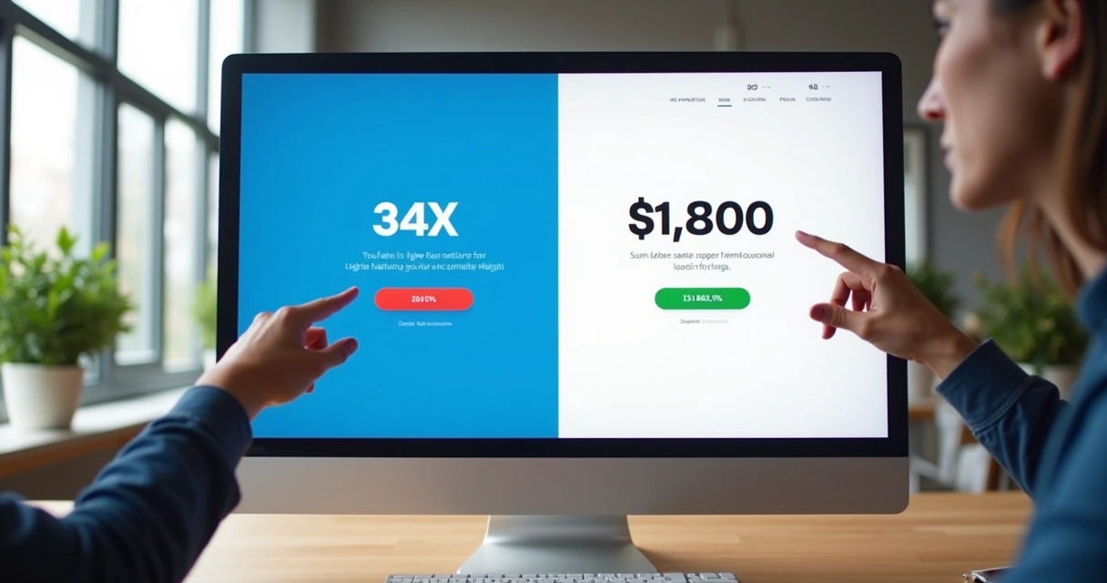 Exemplo de teste A/B em landing page 