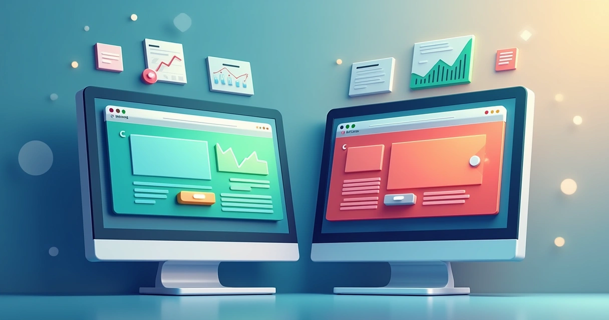 Gráfico ilustrando teste A/B no marketing digital 