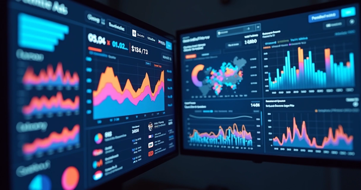 Configurações de diferentes anúncios em um painel digital