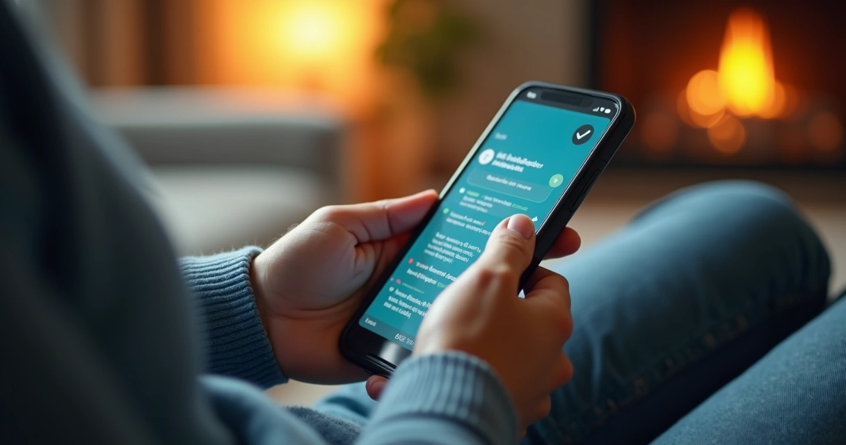 Mão usando smartphone para testar rapidez em site