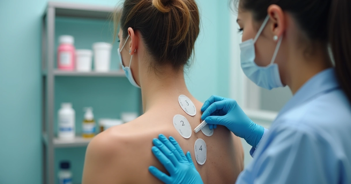 Dermatite de contato: principais causas e prevenção diária 2 Teste de contato para identificar alergia na pele.
