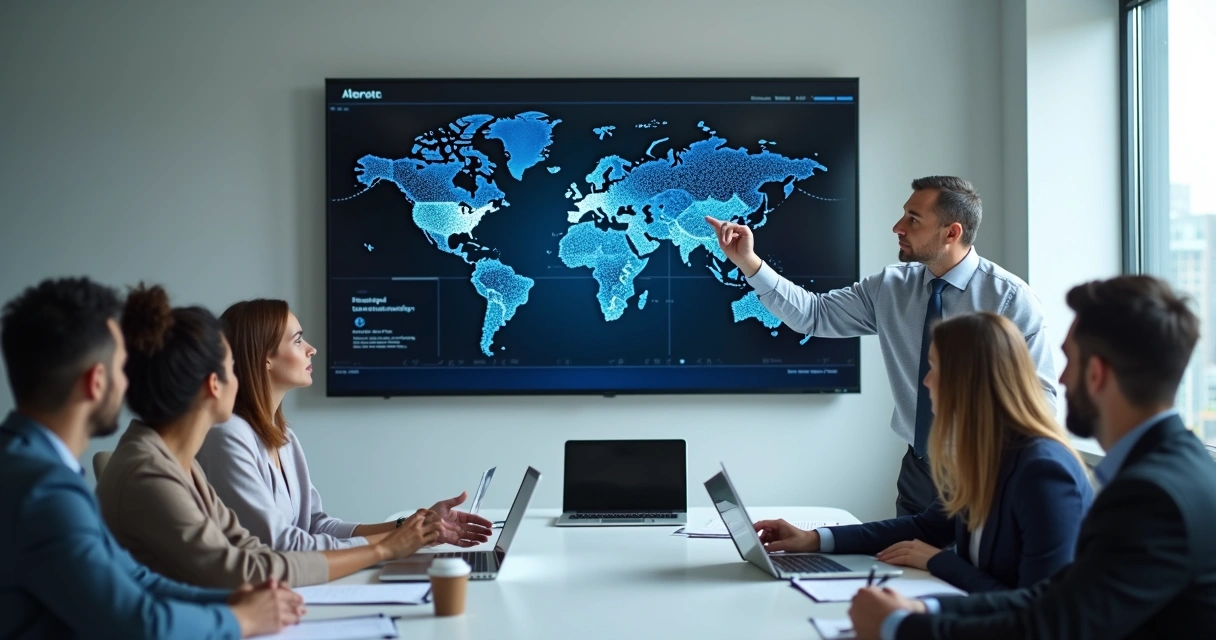 Reunião de equipe revisando integração de IA