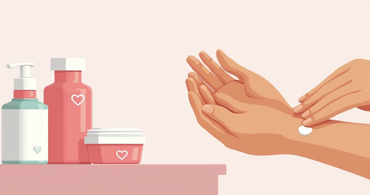 Pessoa testando cosmético sensual no antebraço 