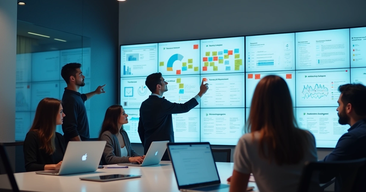 Equipe testando experiência de usuário em app SaaS 