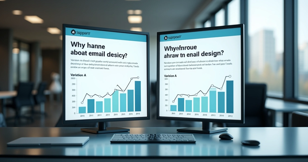 Comparação visual de dois designs de e-mail marketing lado a lado 