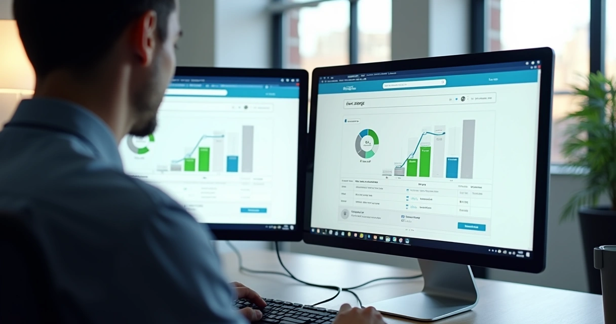 Tela de testes A/B em landing pages com dois layouts diferentes e gráfico comparativo de conversões 