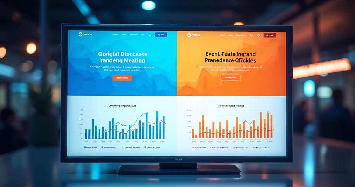 Teste A/B em landing page com monitoramento visual