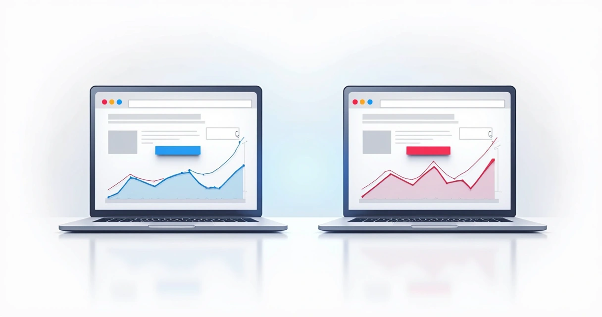 Comparação entre duas versões de uma página em um teste A/B 