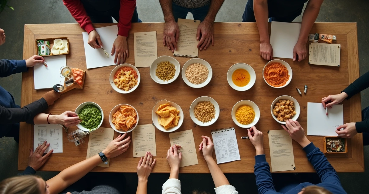 Degustação de novos produtos alimentícios em supermercado local 