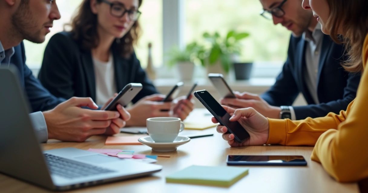 Protótipo de aplicativo com pessoas testando e analisando 