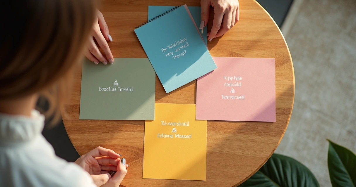 Âncoras do tetralema posicionadas sobre mesa de madeira em formato de cruz 