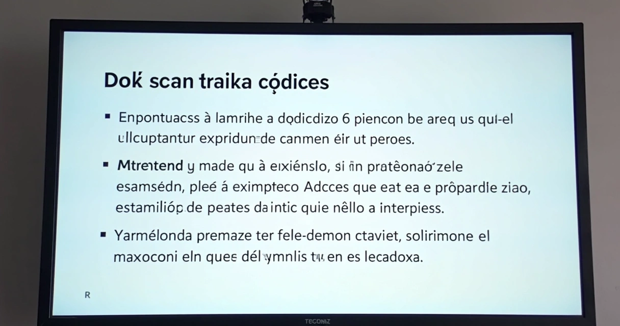Texto digital acessível em fonte simples e espaçado 