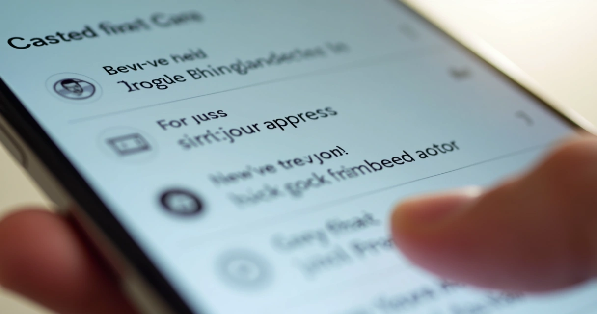 Tela de aplicativo móvel mostrando frases curtas e claras em interface limpa