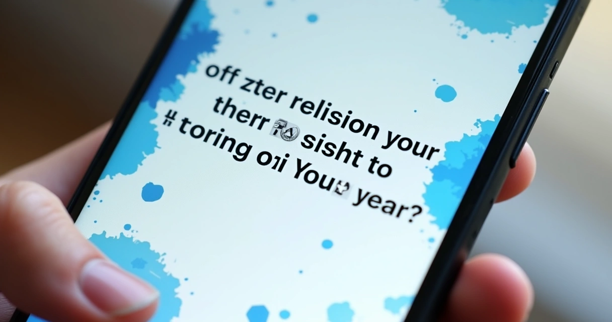 Tela com texto digital objetivo, estilo minimalista 