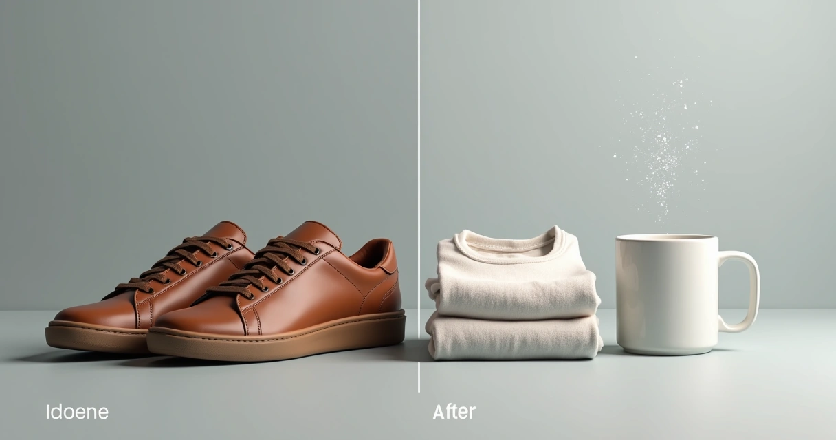 Close-up de produtos mostrando textura e cor real lado a lado em fundo neutro 