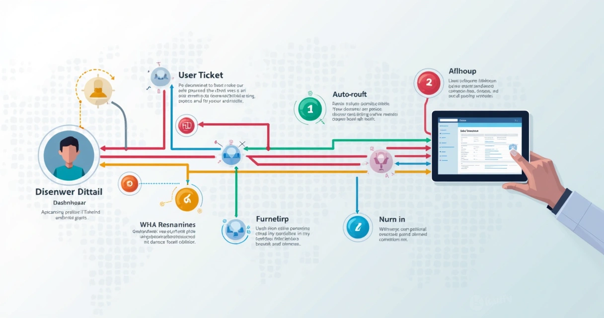 Fluxograma automatizado visual para processos de tickets de TI 