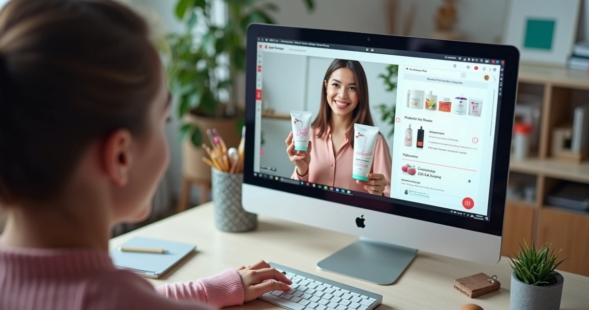 Vídeo mostrando produtos na TikTok Shop 