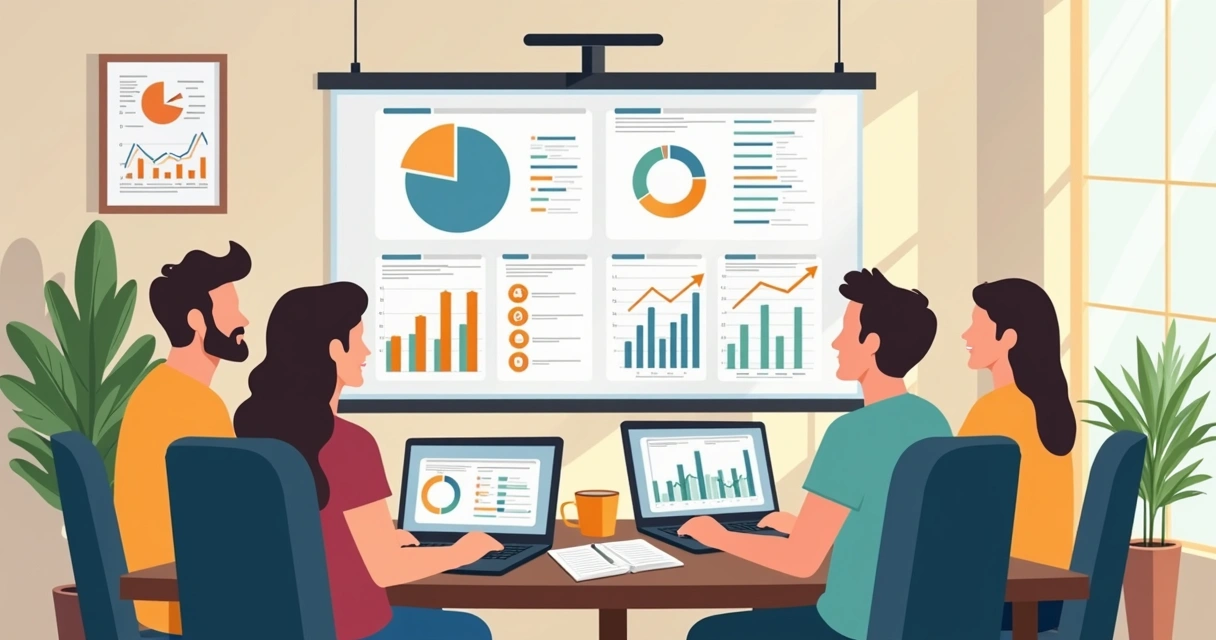 Time de TI revisando juntos os custos em nuvem 