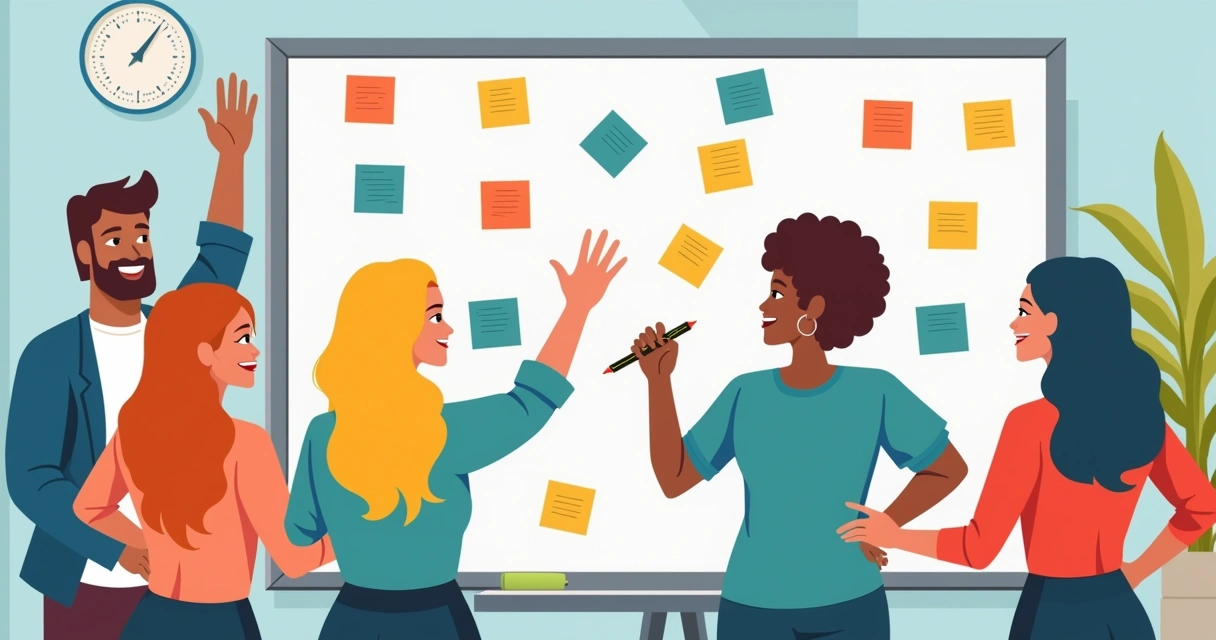 Equipe de atendimento criando ideias em reunião 