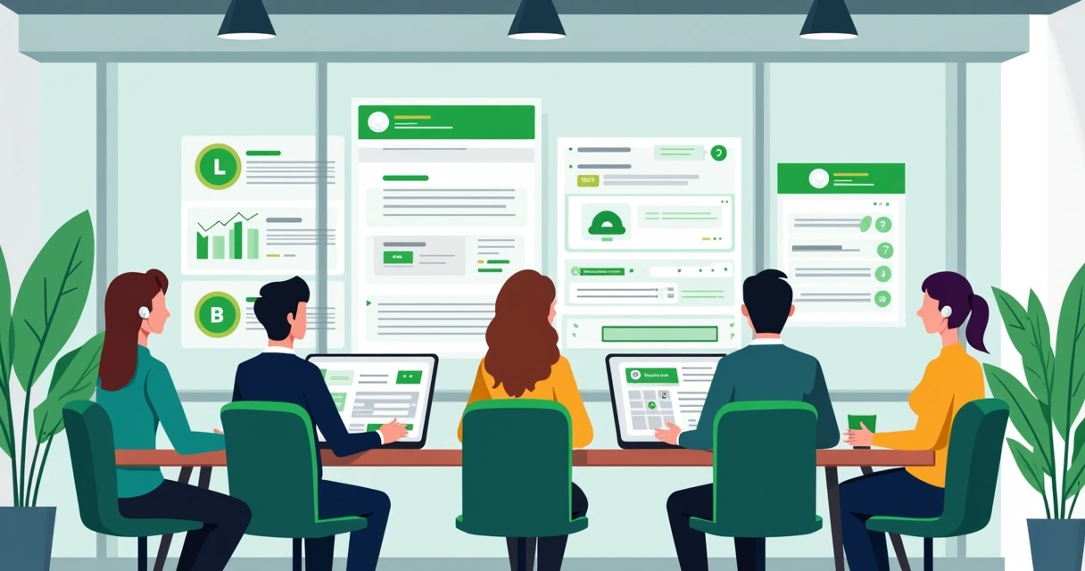Equipe usando CRM com conversas do WhatsApp em ambiente corporativo