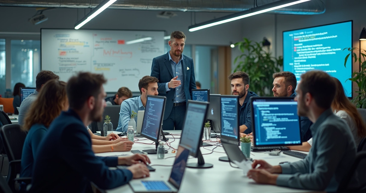 Profissionais de TI colaborando autonomamente