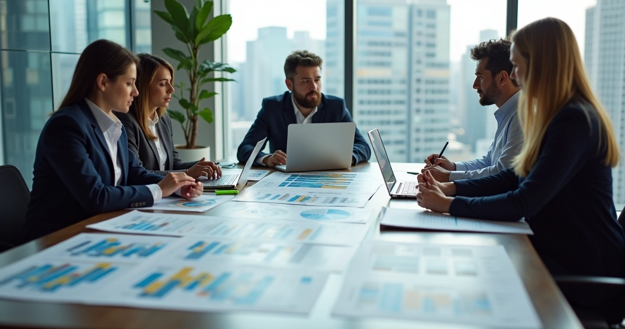 Equipe avaliando opções de ferramentas de vendas B2B 