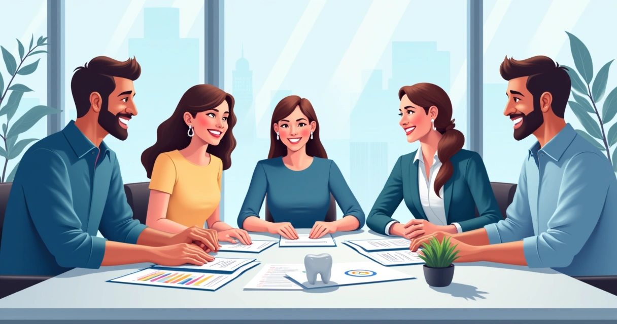 Equipe reunida em ambiente corporativo discutindo pacote de benefícios 