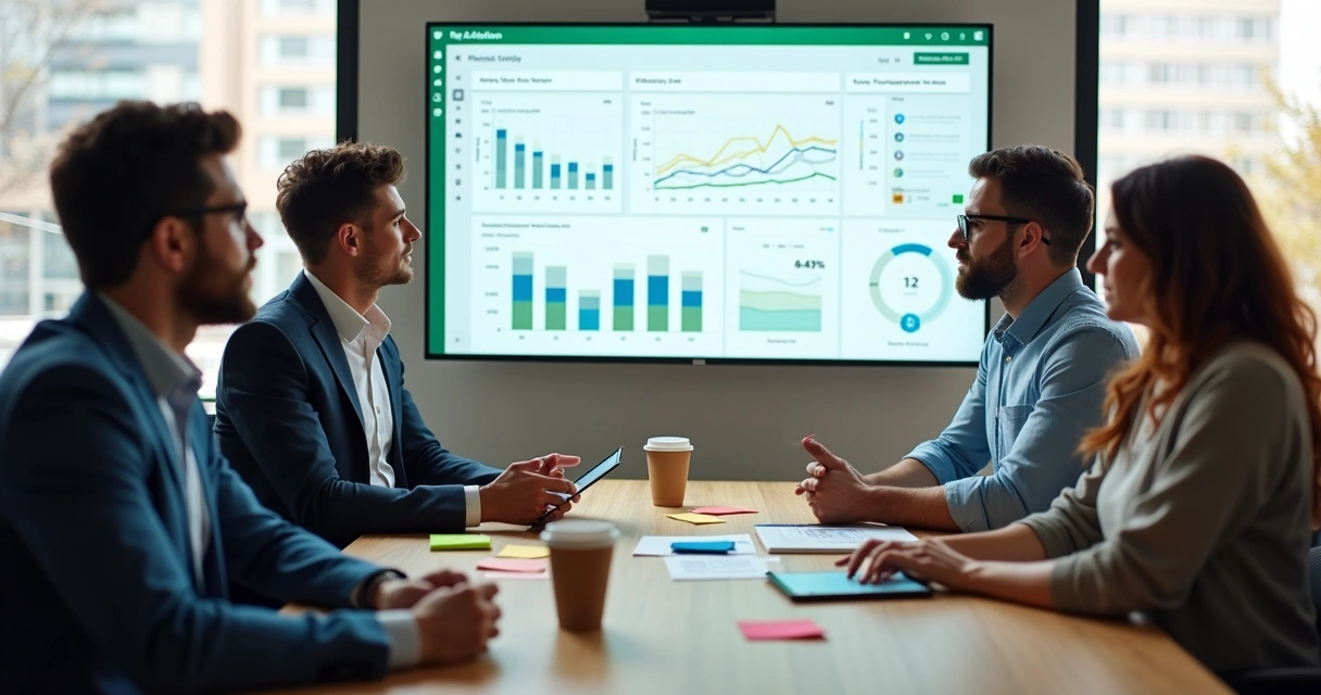 Equipe comercial analisando leads digitais no WhatsApp