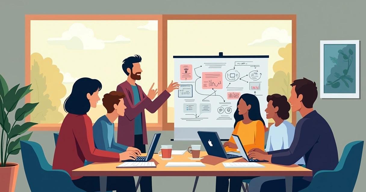 Equipe em escritório digital em Curitiba planejando campanhas 