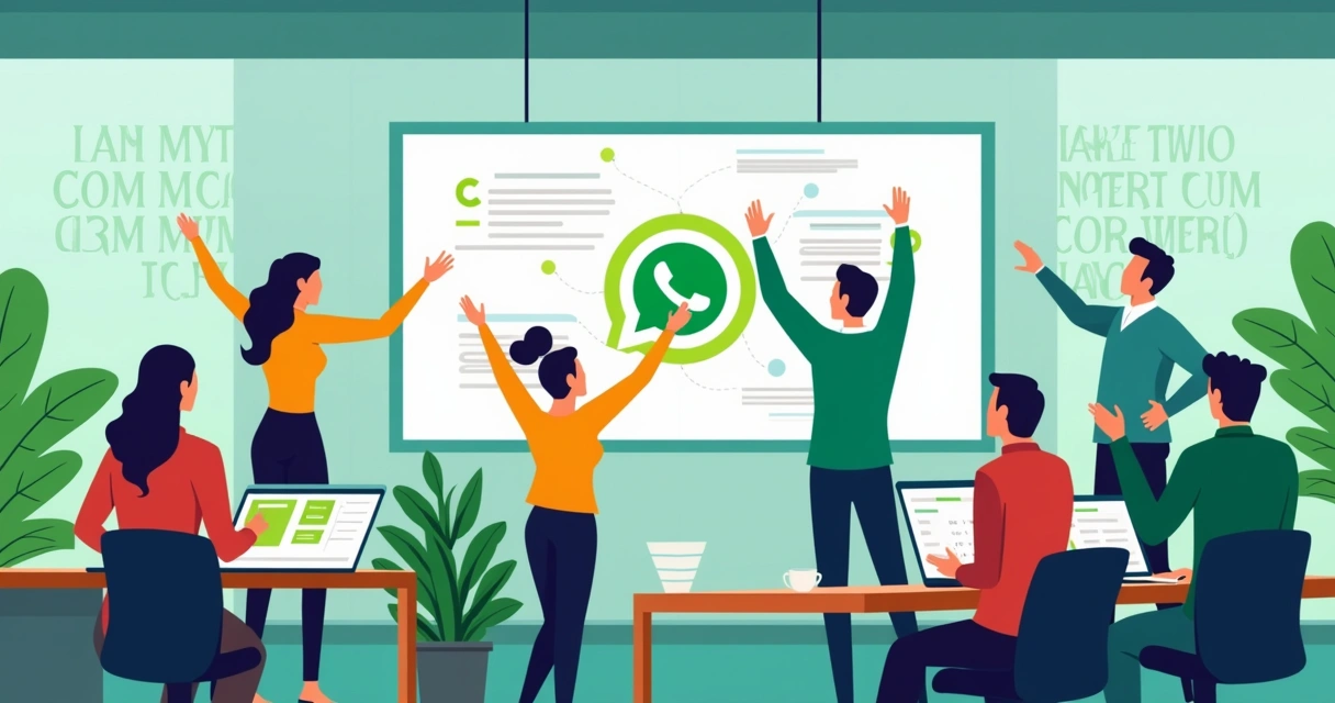 Equipe de vendas comemorando integração bem sucedida do WhatsApp com CRM 