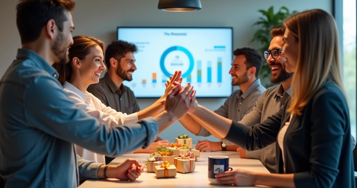 Equipe comemora troca de pontos por recompensas 