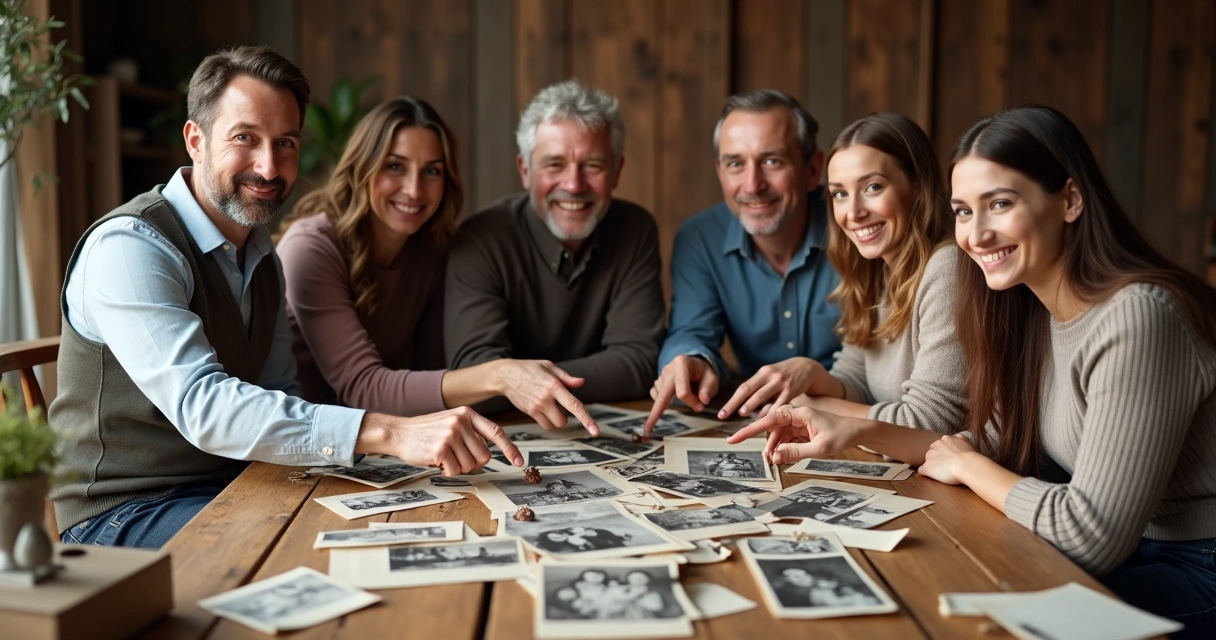 Equipe de marketing em reunião de ideias com objetos tradicionais sobre a mesa 