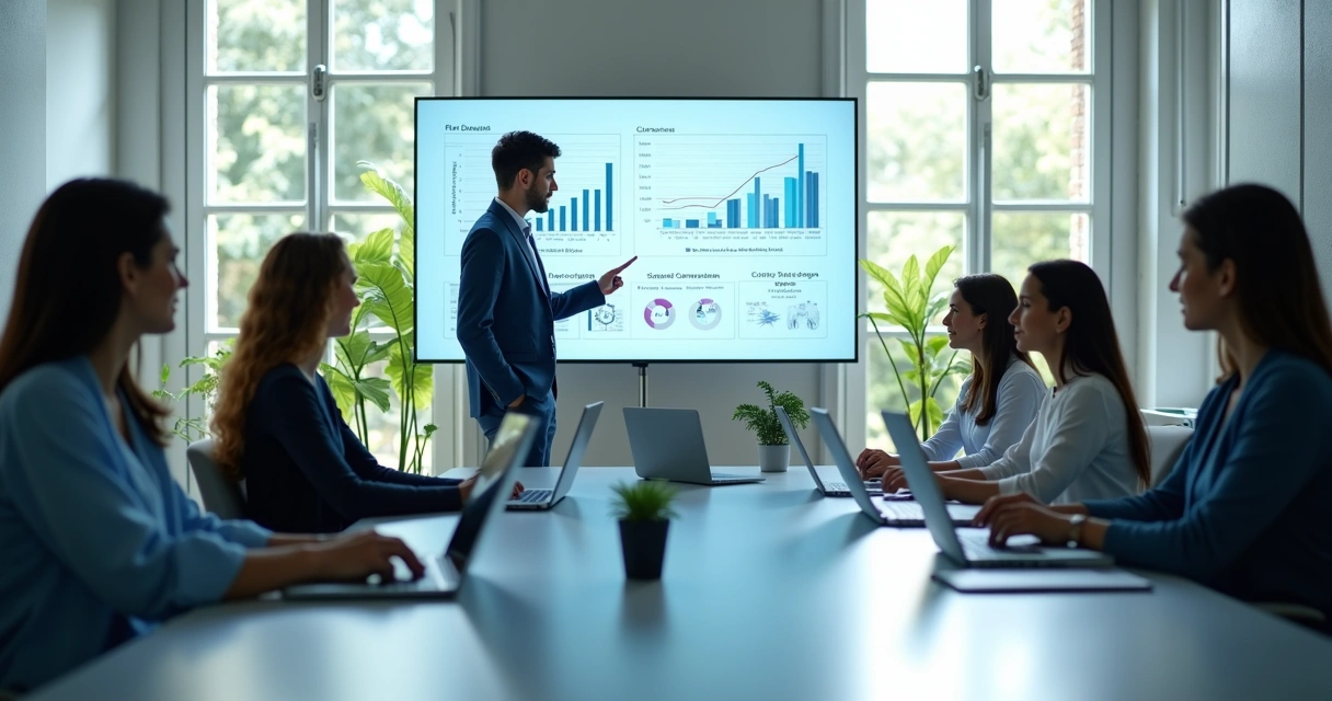 Equipe da Odonto Results em reunião planejando estratégias de marketing para clínicas 