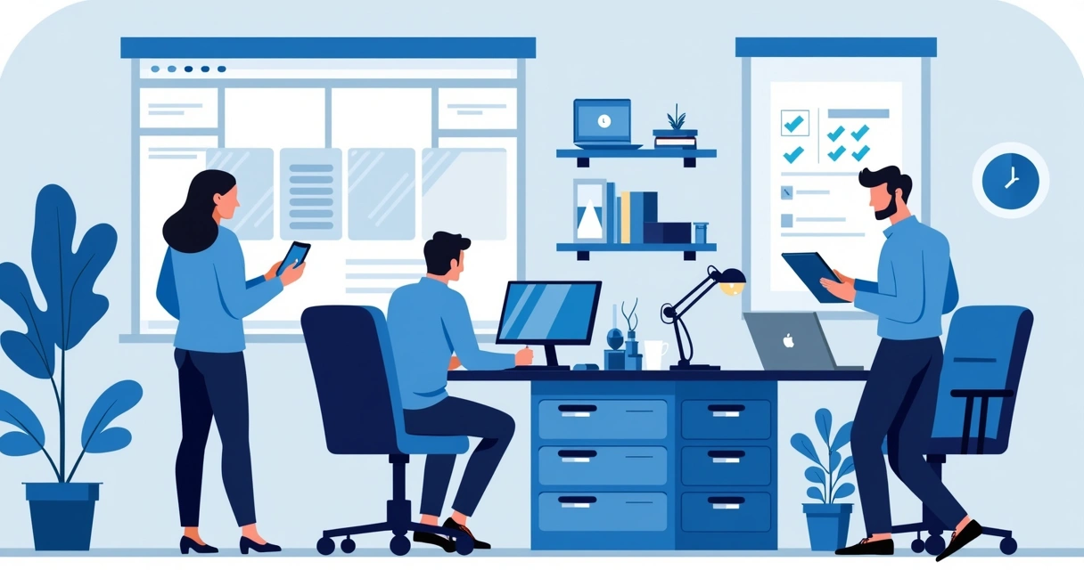 Equipe técnica trabalhando na assistência técnica