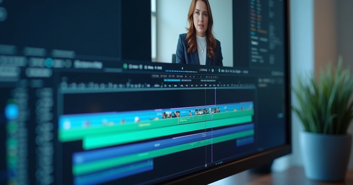 Timeline editor with vertical sequence and movement keyframes